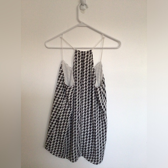Black and White Houndstooth Halter Top / Express - Picture 3 of 4